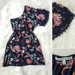 COLLECTIVE CONCEPTS one sleeve dress